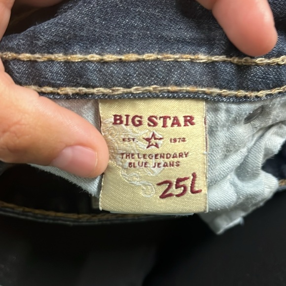 Big Star Blue Boot Cut Jeans with Decorative Stitching - Picture 9 of 11